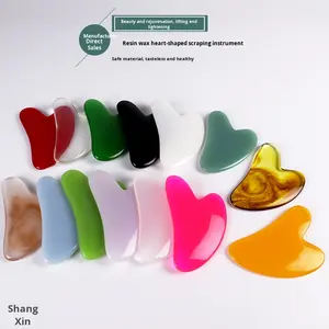 HZ Quick Bruising Full Body Acupoint Facial Back Massage 2026 Ready Jade Roller Ready Heart-Shaped Resin Gua Sha Board - Product Image 5