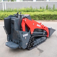 Chargeuse compacte sur chenilles de haute qualité, largeur de chenille 1000 mm, pression au sol 35 KPA, mini-chargeuse compacte sur chenilles pour utilisation en serre