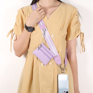 おしゃれな環境に優しい交換可能ストラップラップラップラップラップジッパー付きポーチミニ財布カスタムロゴ電話アクセサリーショルダーウェビング - Product Image 4