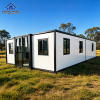 Rumah Modular Modern yang Dapat Diperluas 20ft 30ft 40ft dengan Dinding Warna Kustom untuk Hunian di Halaman Belakang, Rumah Kontainer Modular Granny Flat