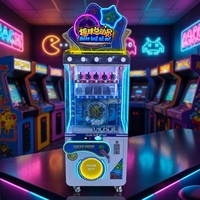 Machine de jeu d'arcade commerciale interactive à monnayeur, type grue à balles et machine à prix/cadeaux