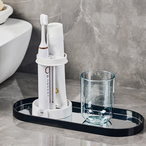 Conjunto Criativo para Banheiro com Copo Plástico de Dupla Utilização para Estudantes, Suporte Simples para Escova de Dentes e Copo para Enxaguante Bucal - Product Image 4