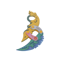 2025 plastique 3D imprimé personnalisé couleur taille gravité griffe couteau EDC carotte Fidget Spinner Mini extérieur couteau pliant jouet WANCAI