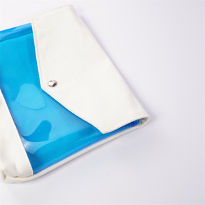 Sac cosmétique professionnel à fermeture éclair en toile de coton durable avec logo personnalisé commodité de maquillage quotidien en PVC - Product Image 3