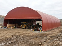 Structure de stockage en tissu pour le football, abri, conteneur, hangar, entrepôt, tente, abri certifié en membrane PVC, en acier galvanisé