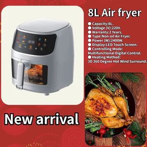 Friteuse à air numérique 8-en-1 8L Sliver Crest avec fenêtre de visualisation en verre et panier antiadhésif – Appareil de cuisine à air chaud - Product Image 5