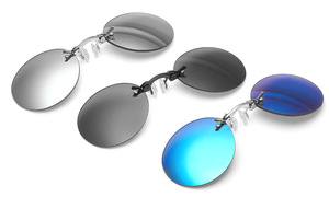 De moda de Mini sin montura gafas de sol <span class=keywords><strong>Clip</strong></span> en la <span class=keywords><strong>nariz</strong></span> Round Lens matriz Morfeo Vintage hombres, gafas de sol 2019 - Product Image 2