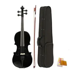 中国工厂直销小提琴4/4黑色价格便宜专业小提琴玩具
