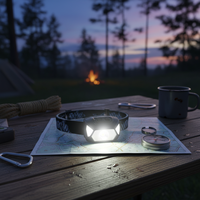 Linterna Frontal LED Recargable por USB de Alto Lumen, Resistente al Agua IPX4, de Largo Alcance, Portátil, para Acampar, Pescar y Hacer Senderismo al Aire Libre