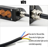 Barre lumineuse à LED bicolore simple rangée 4WD Barra 4x4 pour voiture tout-terrain pour Carros Truck Lighting