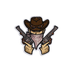 Patch brodé de style western cowboy, motif de cow-boy tireur de flèches, pour broderie sur ordinateur, accessoires vestimentaires floraux sur tissu - Product Image 2