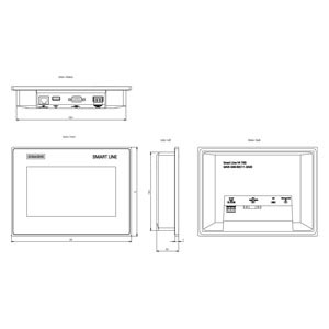 Панель PLC SIMATIC Smart 700 IE V4 6AV6648-0DC11-3AX0 сенсорный экран HMI интерфейс человека - Product Image 2