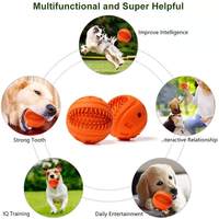 Jouet pour chien de luxe en caoutchouc naturel durable et écologique, balle couineuse, puzzle à mâcher pour mâcheurs agressifs, grandes races, étanche