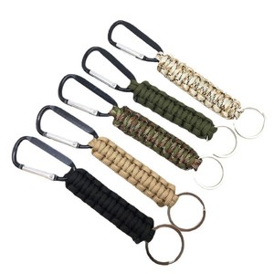 Promotional Outdoor Paracord Lanyard <b>Key</b> <b>Chain</b> Carabiner Tool Carabiner Hook Cord Backpack Buckle for Mountain Climbing Camping - Product Image 1