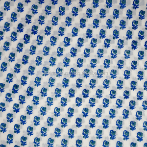 Tissu en coton 100% léger, imprimé à la main, floral, doux, antistatique, pour robe, lingerie, chemise, matière pour femmes - Product Image 1