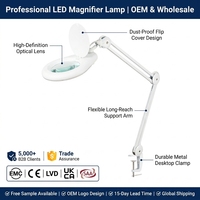 SAA Beauty Salon Lash Extension Nail 1.75x 2.25x 5Diopter 5 Diopter Clamp on LED Smart Magnifier Magnifying Glass Light Lamp