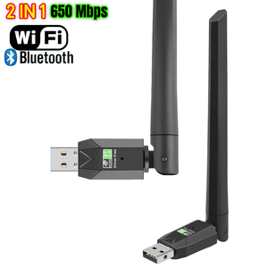 600Mbps <span class=keywords><strong>2</strong></span> trong 1 USB Bluetooth <span class=keywords><strong>Wifi</strong></span> Adapter, Dual Band USB <span class=keywords><strong>Card</strong></span> mạng không dây 600M <span class=keywords><strong>Wifi</strong></span> Dongle Receiver bt5.0 cho PC máy tính xách tay - Product Image 6