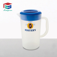 Pichet à eau en plastique PC de 1,8 L/2,2 L, pot à jus, pot à bière, thé au lait, boisson, avec couvercle, sans BPA, résistant à la chaleur, pour usage commercial