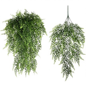สำหรับตกแต่งผนังจำลอง หญ้าเปอร์เซียประดิษฐ์ ใบไม้เปอร์เซียปลอม พืชสีเขียวแขวนตกแต่งงานแต่งงาน ขายส่ง - Product Image 1