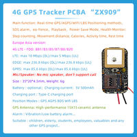 ZX909 petit 4G LTE GPS Tracker PCBA Module Wifi LBS localisateur gratuit Web APP suivi Type C Port compteur de pas surveillance de la santé