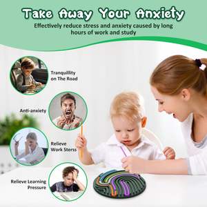 Tabla de torsión sensorial de silicona redonda, juguete educativo para la actividad sensorial cognitiva de los niños, alivio del estrés, edades 8-13 - Product Image 3