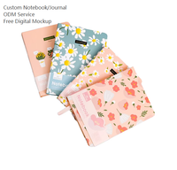 Cuaderno de Tapa Dura con Diseño Floral A7 - Papel Grueso de 80 g/m² y MOQ 50 |   Cuaderno