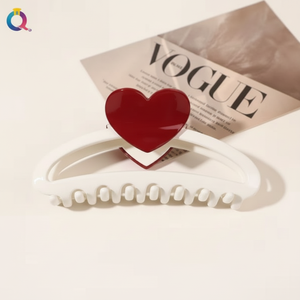 Vendita Calda Fermagli per Capelli alla Moda con Becco d'Anatra, Perle Acriliche, Tessuto Scintillante, Decorazioni per Capelli Semplici e Brillanti per Bambini, Vendita all'Ingrosso - Product Image 1