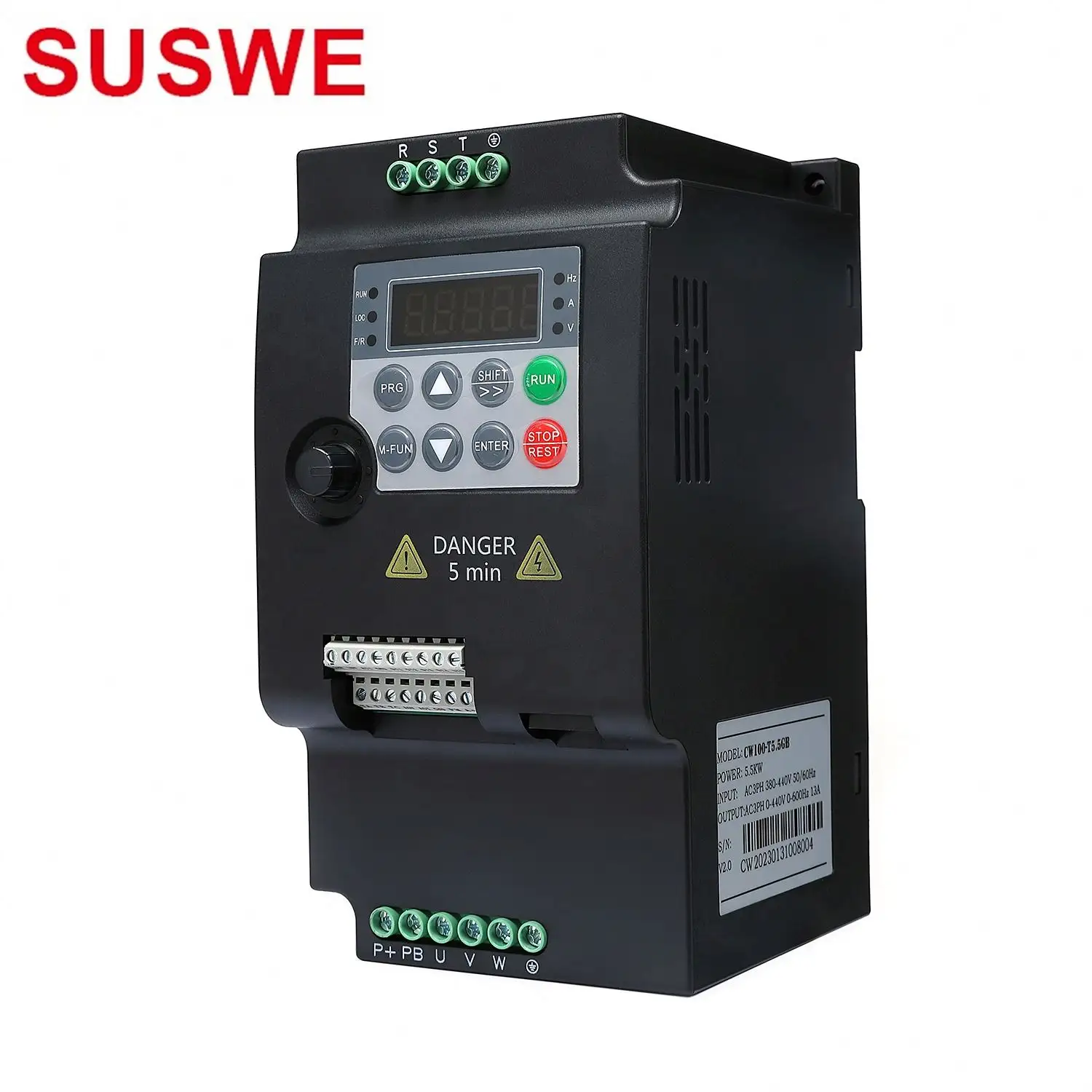 SUSWE Three Phase 380V Output Frequency Converters  VFDs  with Power Ranging from 0.75kW to 5.5kW