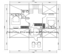 Vente chaude Villa moderne en bois de grande taille à deux étages, kits de structure préfabriquée pour la vie familiale, chambre à coucher, pour une utilisation en extérieur