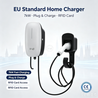 Station de recharge rapide pour véhicules électriques domestiques 7 kW avec carte RFID CE 2 Type 32A Courant nominal