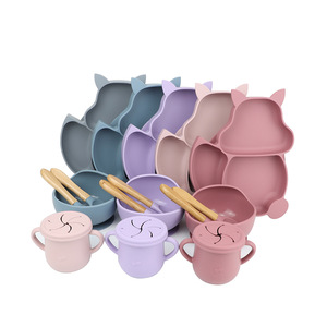 Tazón de silicona con forma de corazón para alimentación de bebés, con base de succión, sin BPA, boca ancha, para platos de niños de 0 a 12 meses - Product Image 2