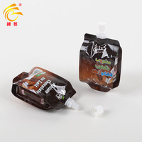 Emballage en plastique de sac de gousset latéral de 120ML pour le jus de fruit de pâte de tomate de confiture de chocolat avec la poche de bec
