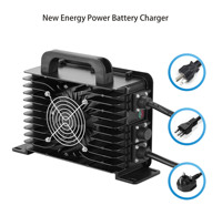 Chargeur de batterie 48V avec protection intelligente, en alliage d'aluminium, étanche IP67, pour vélos électriques et trottinettes électriques