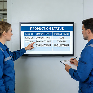Pantalla de Visualización de Datos Industrial LED para Fábrica, Panel de Control 16:<span class=keywords><strong>9</strong></span> con Pantalla Capacitiva, Compatible con CMS/<span class=keywords><strong>MES</strong></span>/ERP, en Tiempo Real - Product Image 2