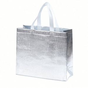 Custom <b>Printed</b> Logo Reusable Foldable PP Coated Laser Non-Woven Fabric Bags - Product Image 6