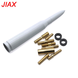 White Bullet Antenna Brass Stable Radio Signal Receiving Replacement <strong>Adapters</strong> Antenna Auto Parts for Ford F150 Wrangler <strong>Jeep</strong> - Product Image 2