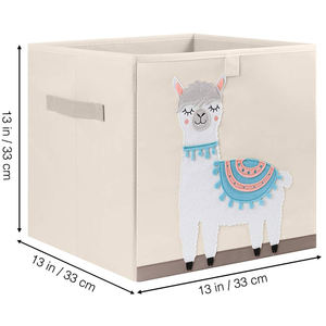 Personalizado Quadrado Oxford Pano Caixa De Armazenamento com Tampa Dobrável Funcional Design Toy Organizer para Armazenamento de Cubo Animal das Crianças - Product Image 2
