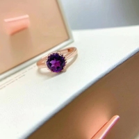 Belle usine approvisionnement adulte 925 argent Sterling naturel améthyste bijoux bagues pour femmes