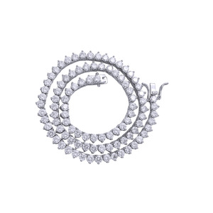 Cadena de circonitas de 4 mm con tres garras de una sola fila, pulsera de tenis con cadena de garras de tres puntas de una sola fila, collar de moda Tanjing Lijing - Product Image 5