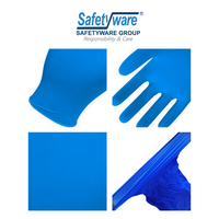 Gants d'examen en nitrile sans poudre en gros, 100 pièces/boîte, gants de sécurité jetables non en latex pour la personnalisation