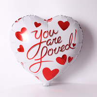 Balon Foil Bentuk Hati 18 Inci dengan Tulisan I Love You untuk Hari Valentine, Globos, Dekorasi Pesta Pernikahan, Balon Berbentuk Hati