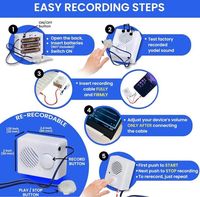 Dispositif d'enregistrement de messages vocaux enregistrable Pet Sound Box Voice Recorder Toy For Creative Crafts