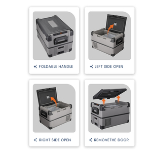 Refrigerador de compresor portátil de 40l, Mini refrigerador congelador de 12 24 voltios para interruptor de emergencia de coche, mango plegable - Product Image 3