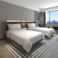 Meubles de chambre à coucher d'hôtel cinq étoiles, panneaux en bois massif modernes de marque JINYU, écologiques, durables, personnalisés, directement de l'usine
