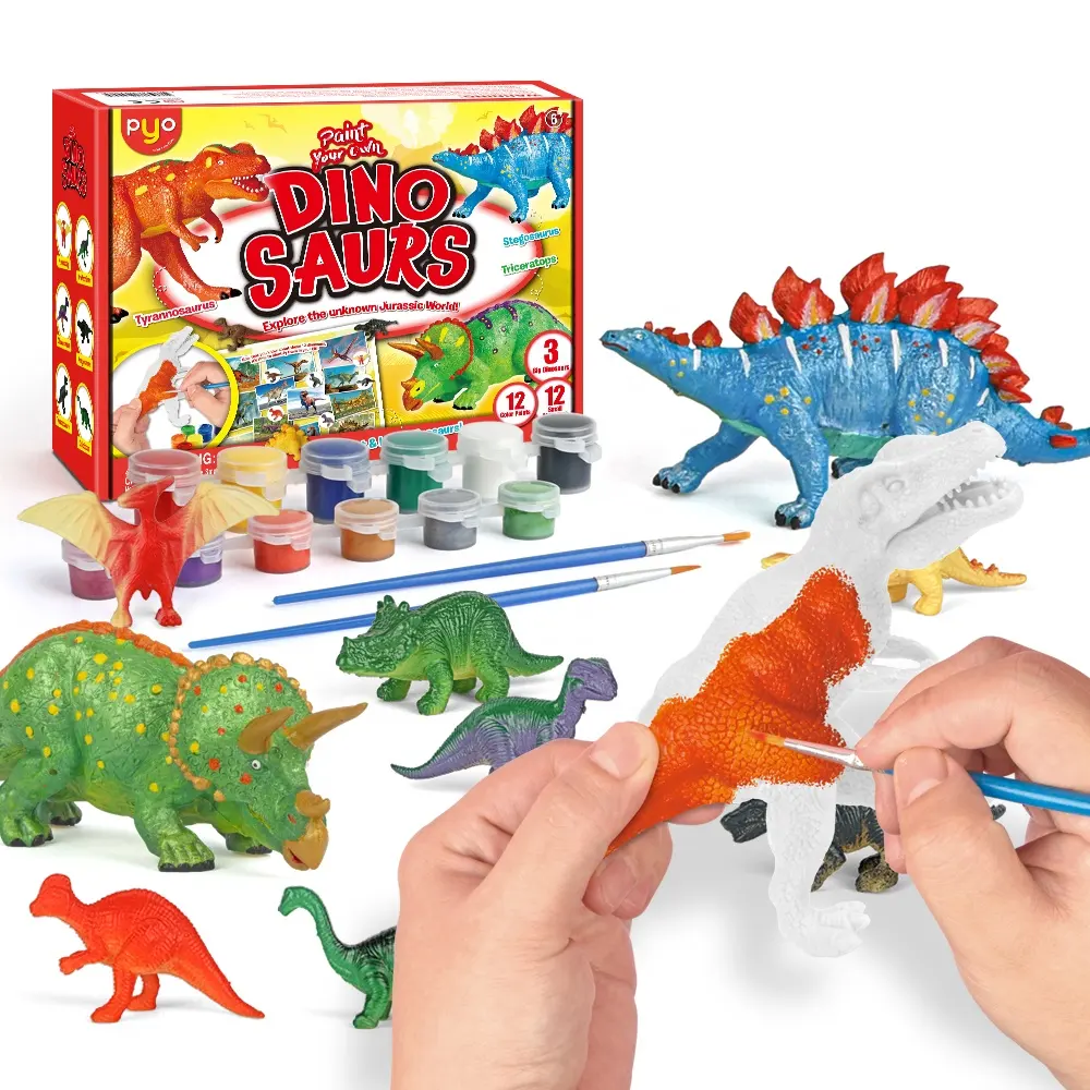 Conjunto de manualidades y artes para niños, dibujo 3D de dinosaurio, juguetes de pintura de dinosaurio, Kit de Amazon, gran oferta