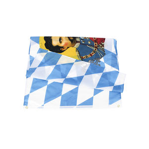 Флаг Баварии с изображением короля Людвига II, двусторонний, 100% полиэстер, 3x5 футов, цвета Pantone, мягкий, квадратный, в наличии - Product Image 2