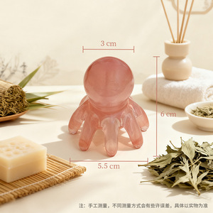 หวีนวดรูปปลาหมึกทำจากเรซิ่น ขนาด 10 ซม. สำหรับนวดศีรษะ บรรเทาอาการปวด และบำบัดด้วยการกดจุด - Product Image 4