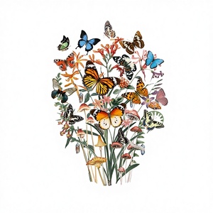 <span class=keywords><strong>Tapisserie</strong></span> murale esthétique verticale rétro à fleurs printanières, style campagnard français, motif floral et papillon, en polyester, pour <span class=keywords><strong>chambre</strong></span> et salon - Product Image 4