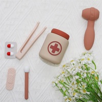 Grosir Pabrik baru desain paten bermain Medis Set persetujuan dokter mainan anak-anak silikon dokter Kit BPA gratis silikon Dokter Set