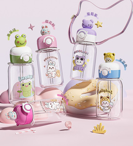 ถ้วยน้ำตุ๊กตา600มล. สำหรับเด็กผู้หญิงขวดน้ำพลาสติกลายการ์ตูนถ้วยดื่มน้ำสำหรับเด็ก - Product Image 1